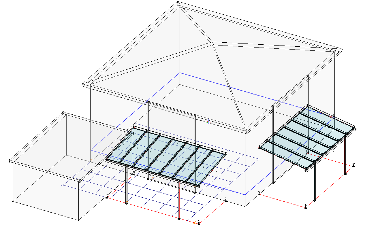 Terrassendach Planung mit CAD System